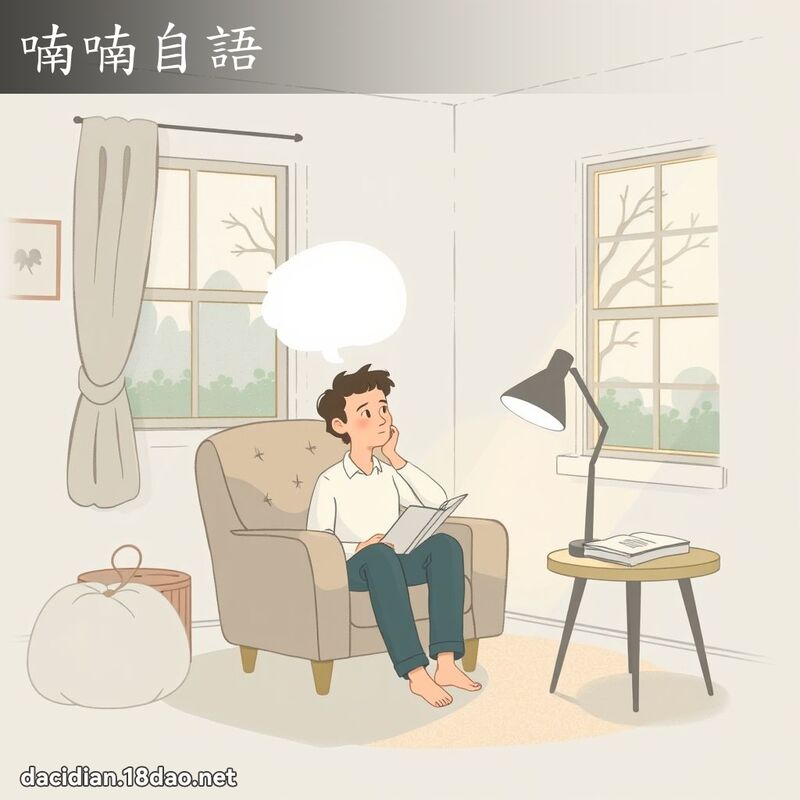 喃喃自语 - 国语大辞典配图