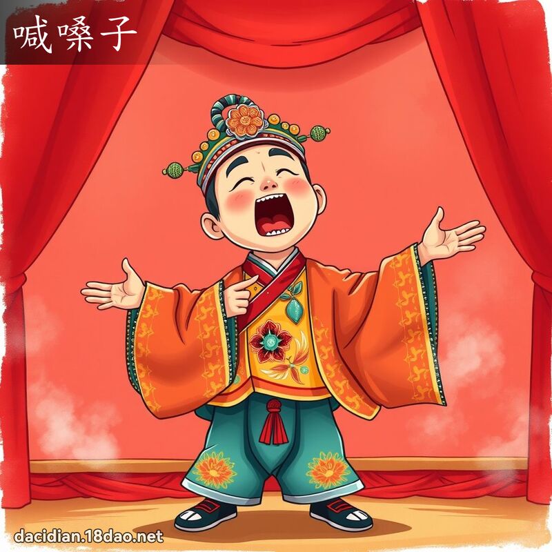 喊嗓子 - 國語大辭典配圖