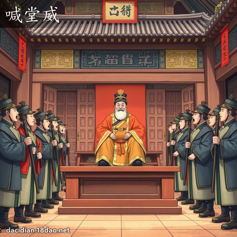喊堂威 - 国语大辞典配图