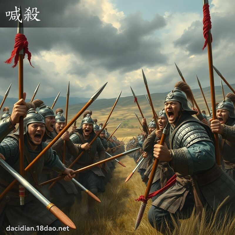 喊殺 - 國語大辭典配圖