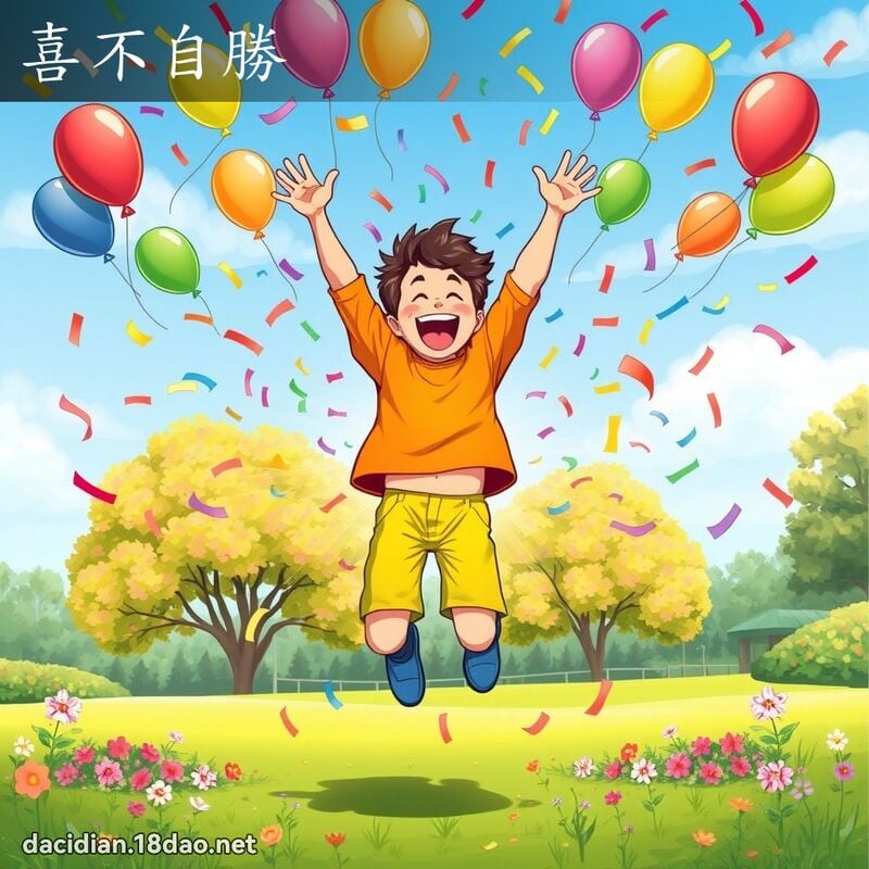 喜不自勝 - 國語大辭典配圖