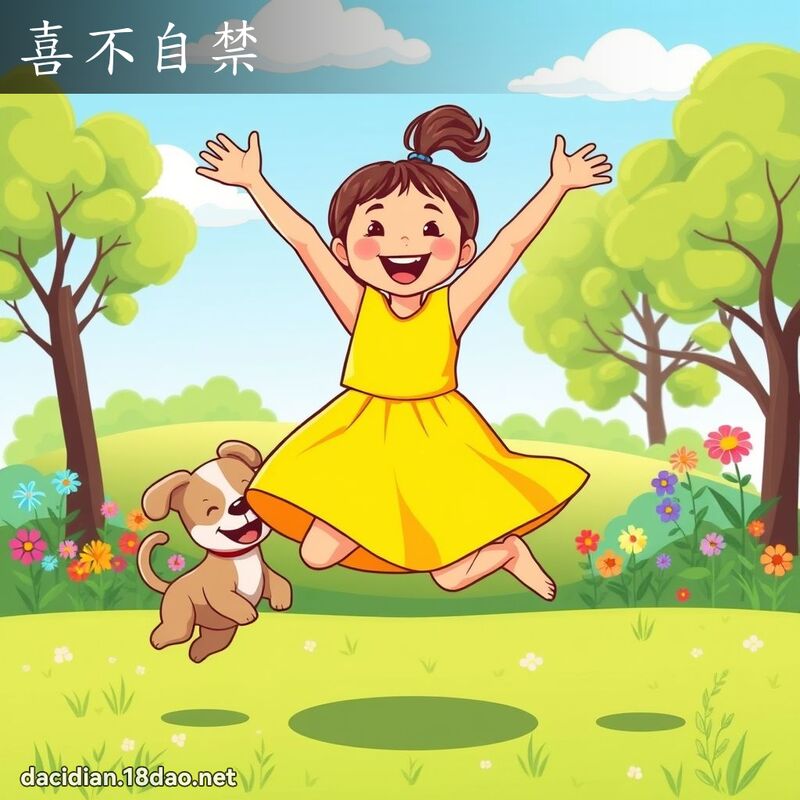 喜不自禁 - 国语大辞典配图