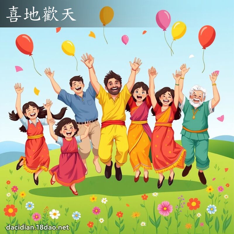 喜地歡天 - 國語大辭典配圖