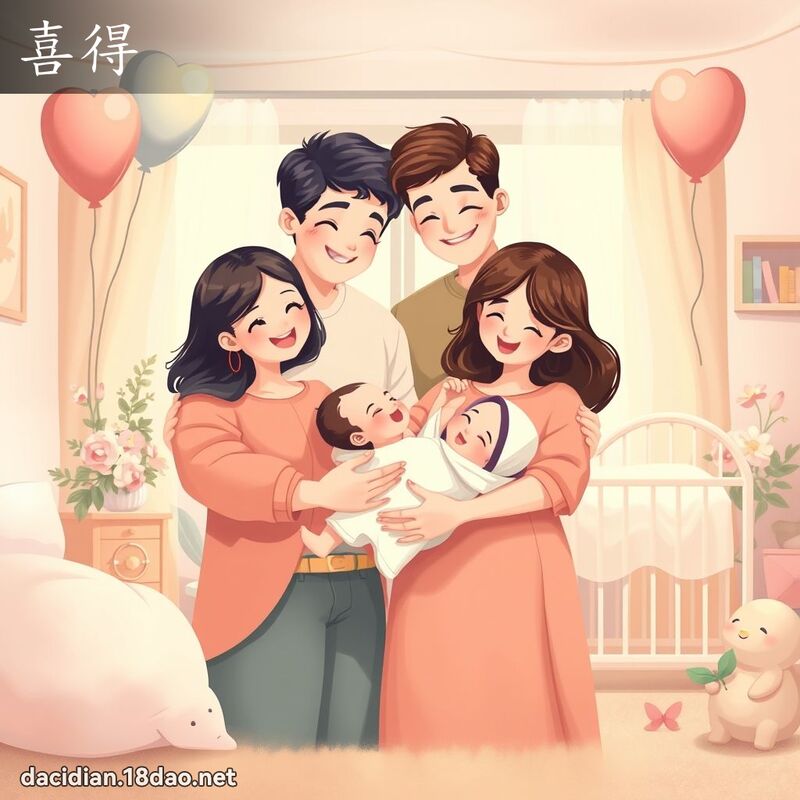 喜得 - 国语大辞典配图
