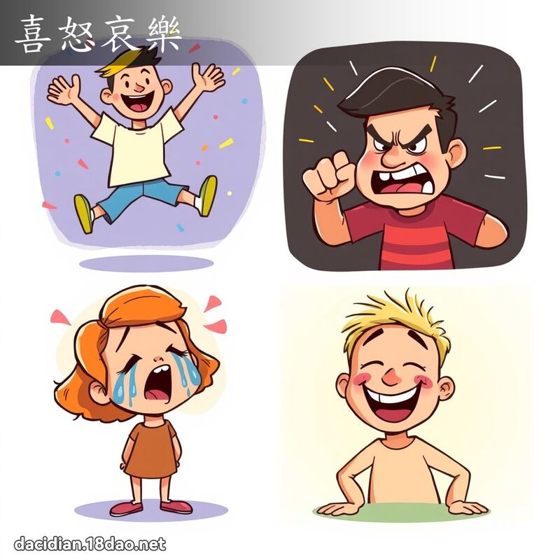 喜怒哀樂 - 國語大辭典配圖