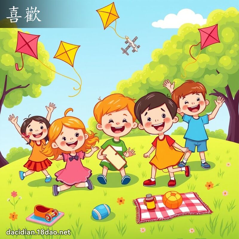 喜歡 - 國語大辭典配圖