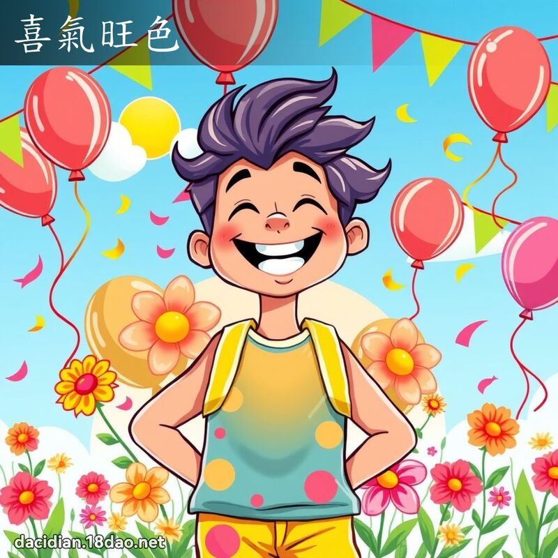 喜气旺色 - 国语大辞典配图
