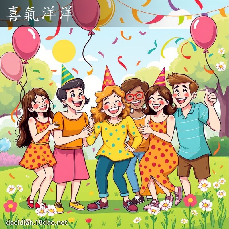 喜气洋洋 - 国语大辞典配图