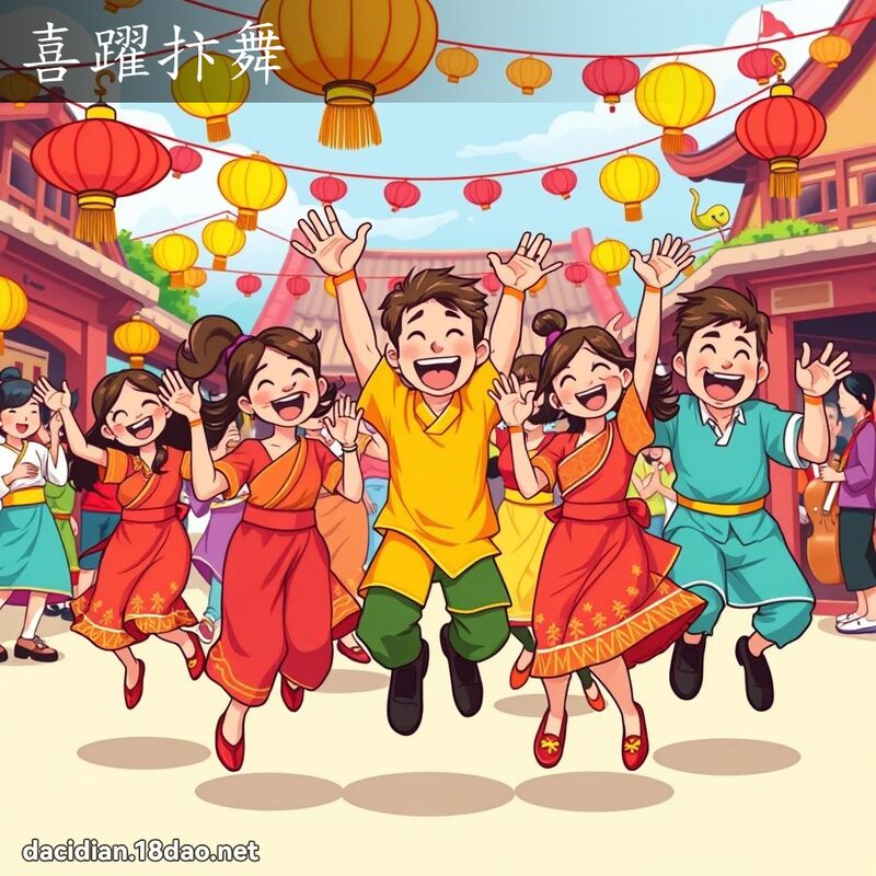 喜躍抃舞 - 國語大辭典配圖