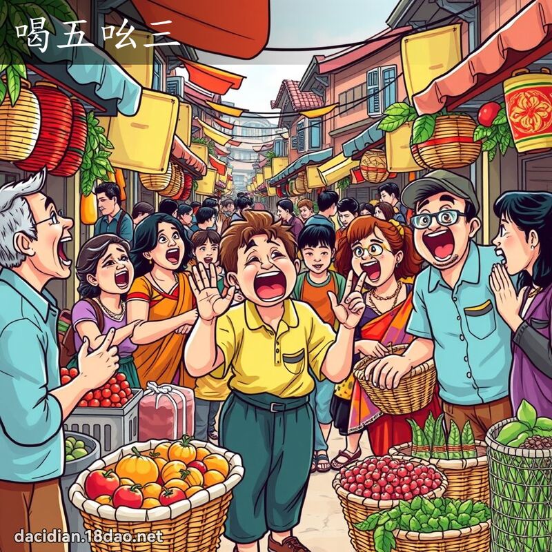 喝五吆三 - 國語大辭典配圖