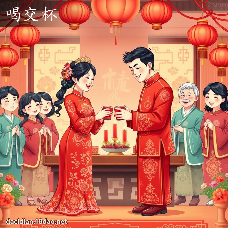 喝交杯 - 國語大辭典配圖