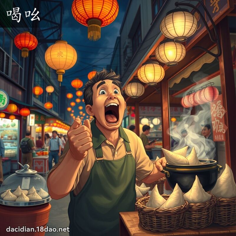喝吆 - 国语大辞典配图