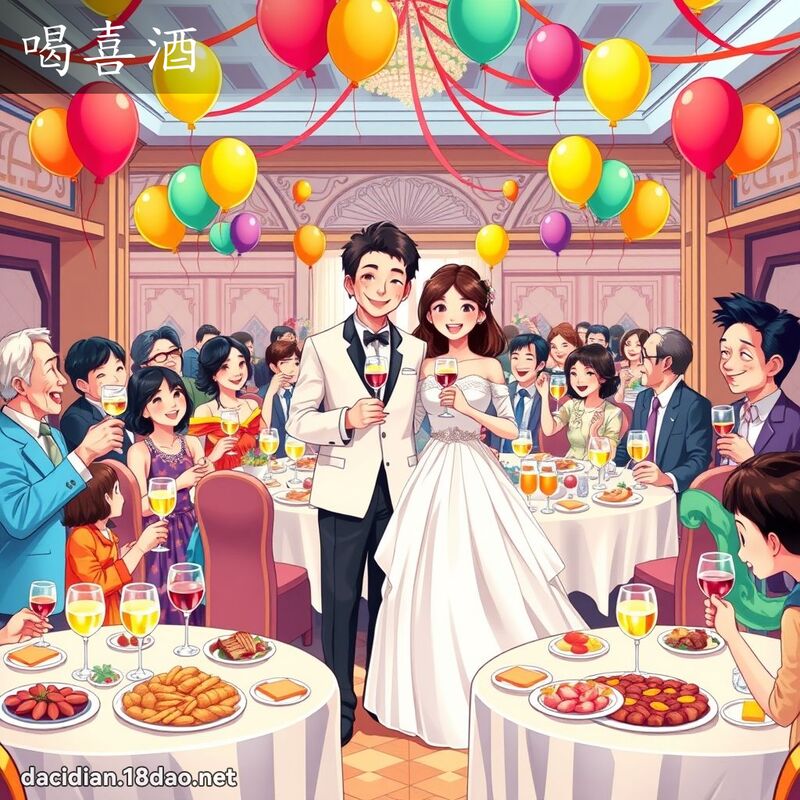 喝喜酒 - 国语大辞典配图