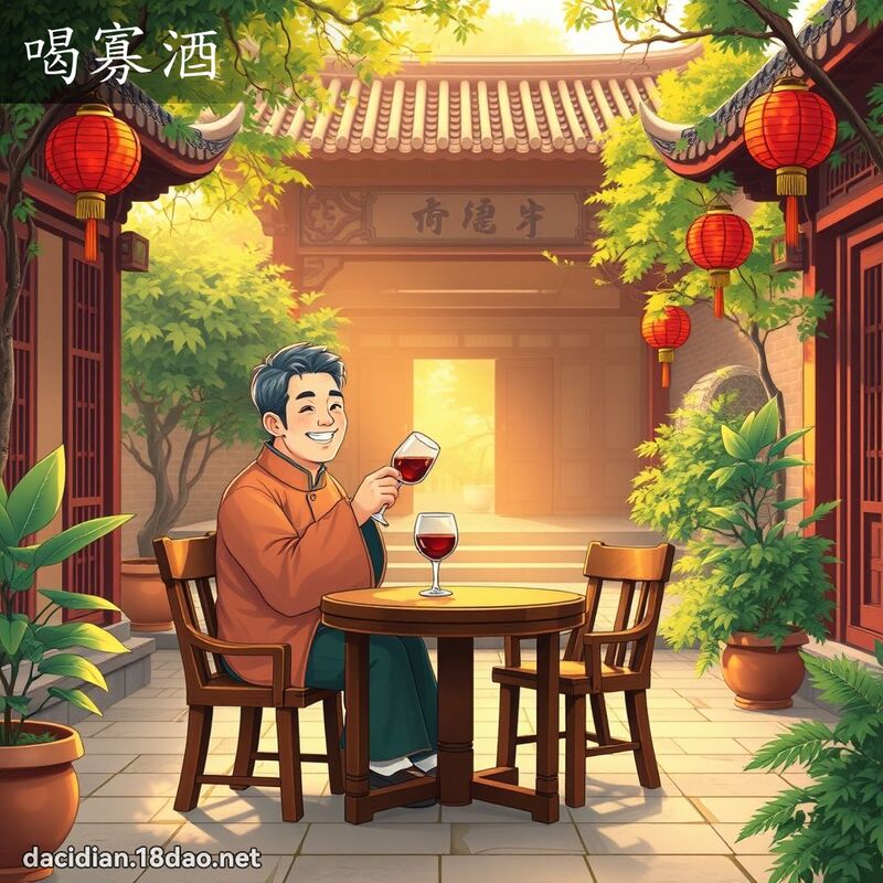 喝寡酒 - 國語大辭典配圖