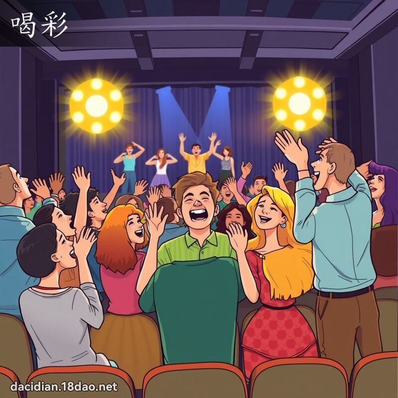 喝彩 - 國語大辭典配圖