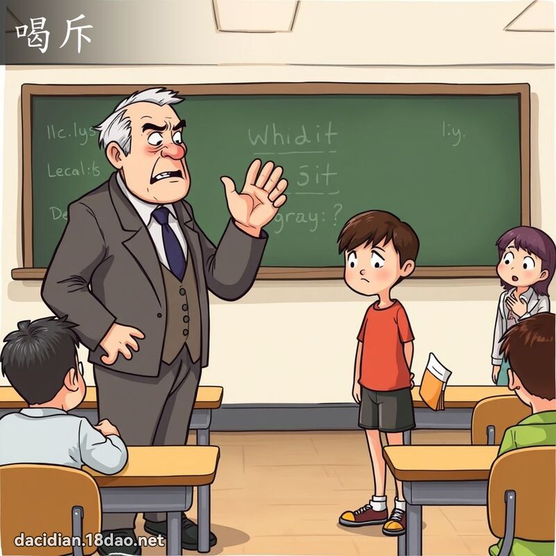 喝斥 - 國語大辭典配圖