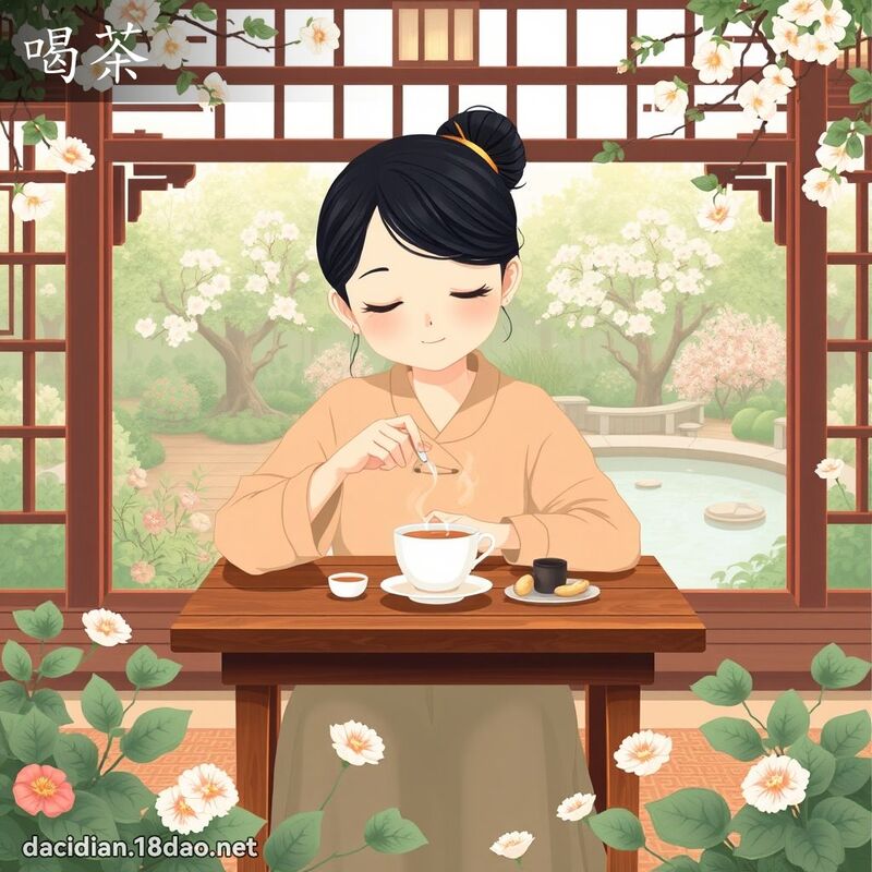 喝茶 - 國語大辭典配圖