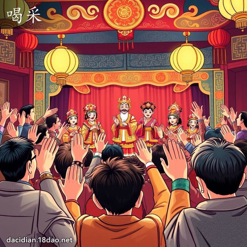 喝采 - 國語大辭典配圖
