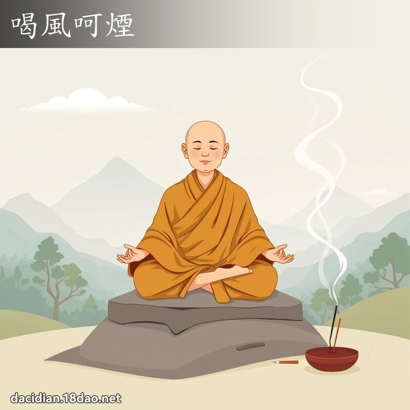 喝風呵煙 - 國語大辭典配圖