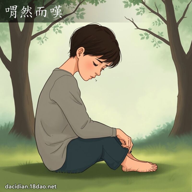 喟然而嘆 - 國語大辭典配圖
