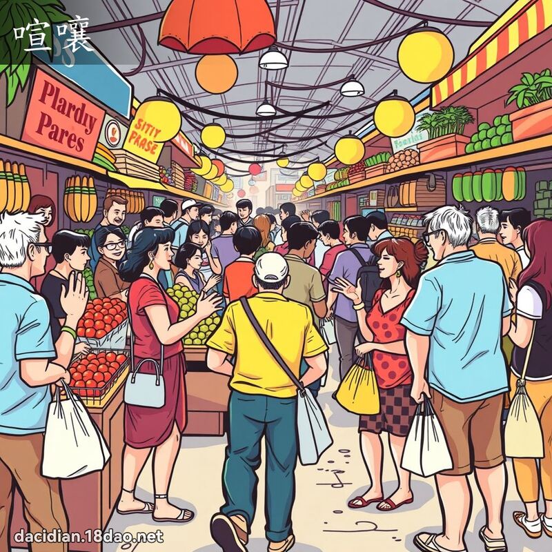 喧嚷 - 国语大辞典配图