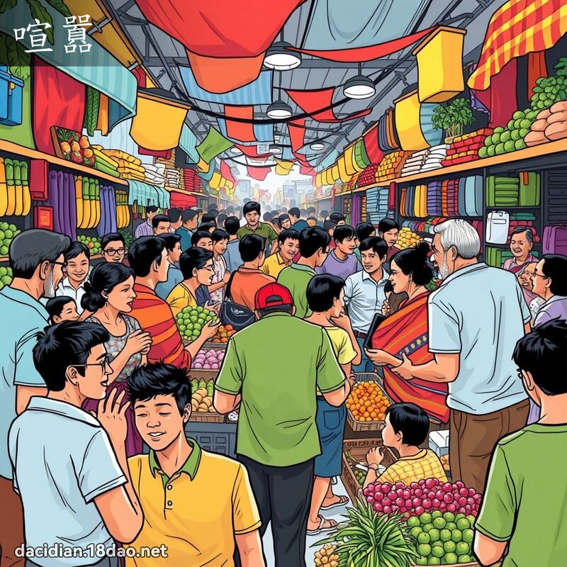 喧囂 - 國語大辭典配圖