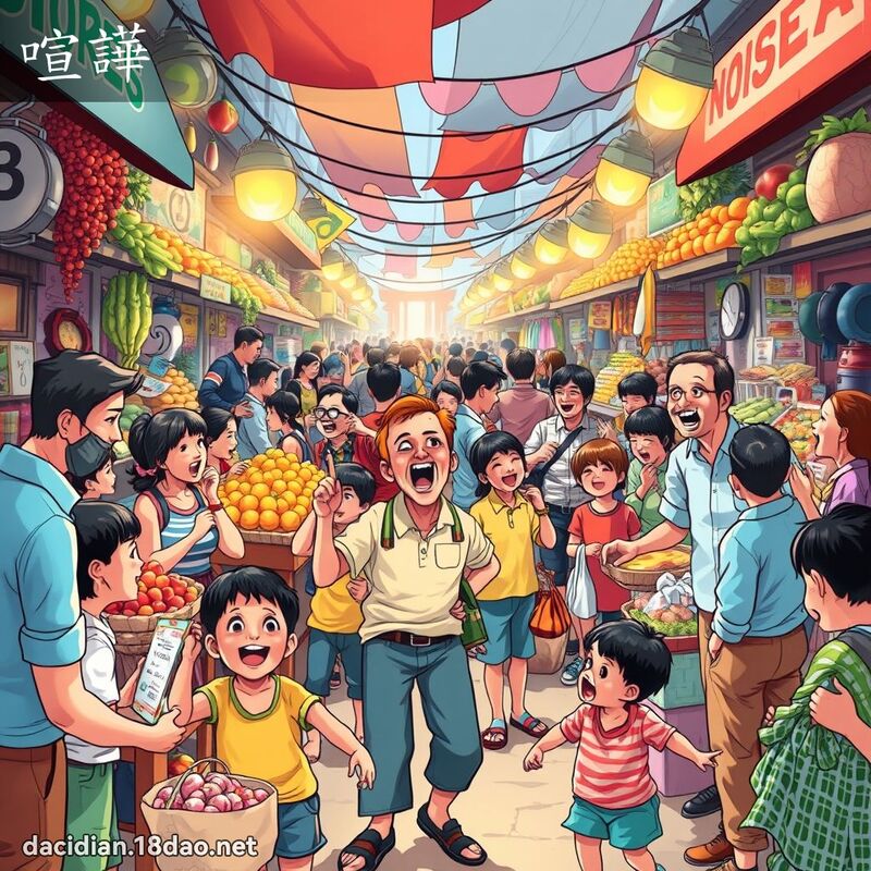 喧譁 - 國語大辭典配圖