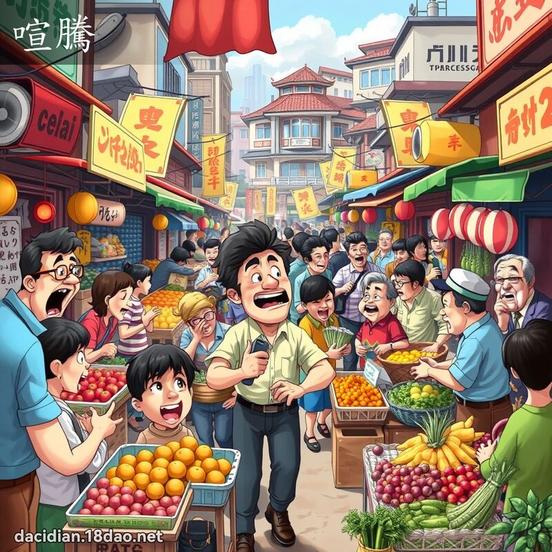喧騰 - 國語大辭典配圖