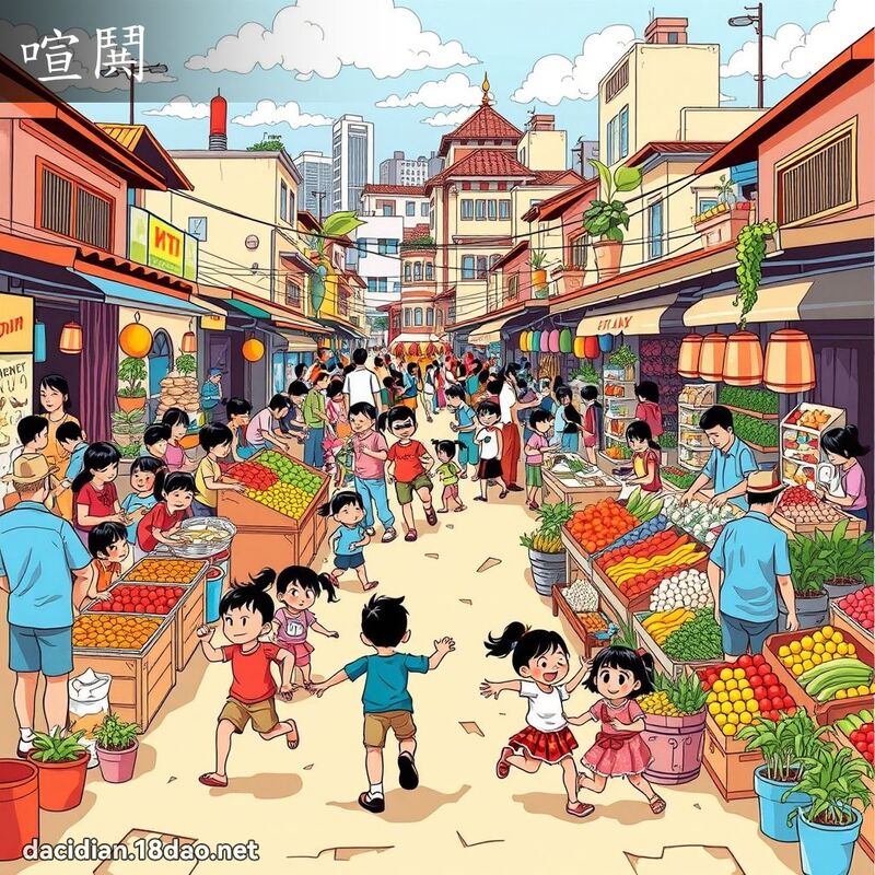 喧鬨 - 國語大辭典配圖