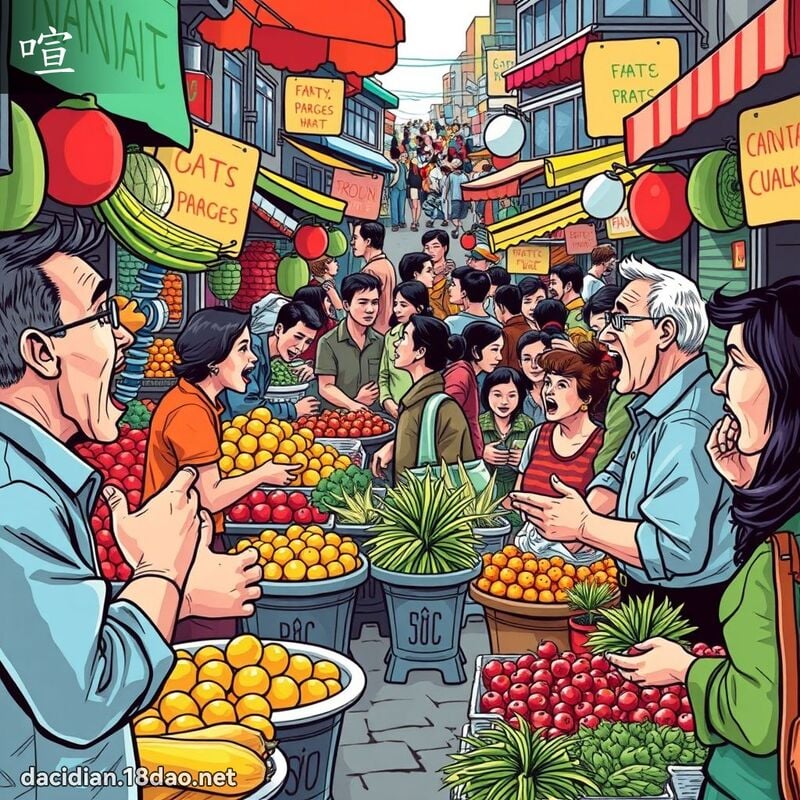 喧 - 國語大辭典配圖
