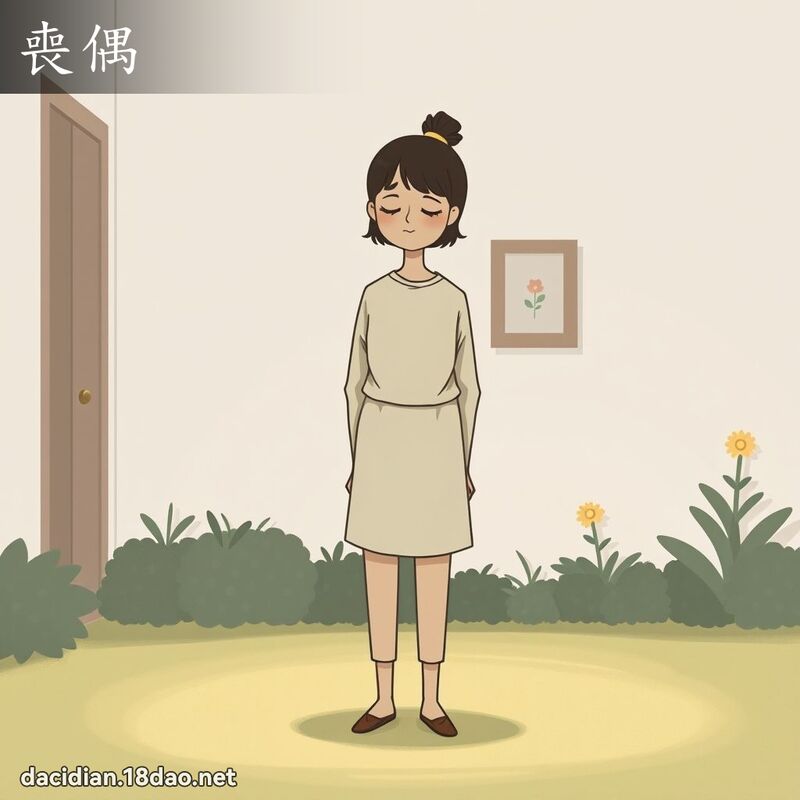 丧偶 - 国语大辞典配图
