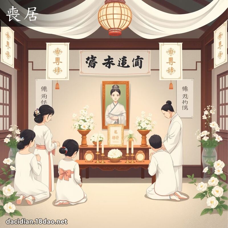丧居 - 国语大辞典配图