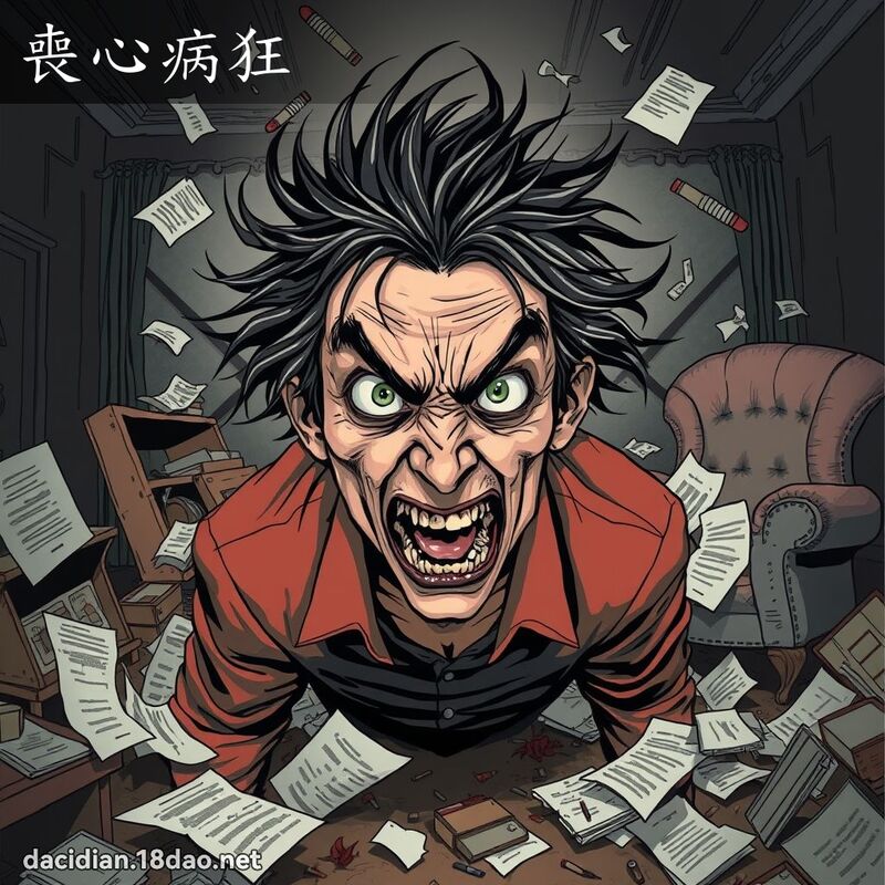 喪心病狂 - 國語大辭典配圖