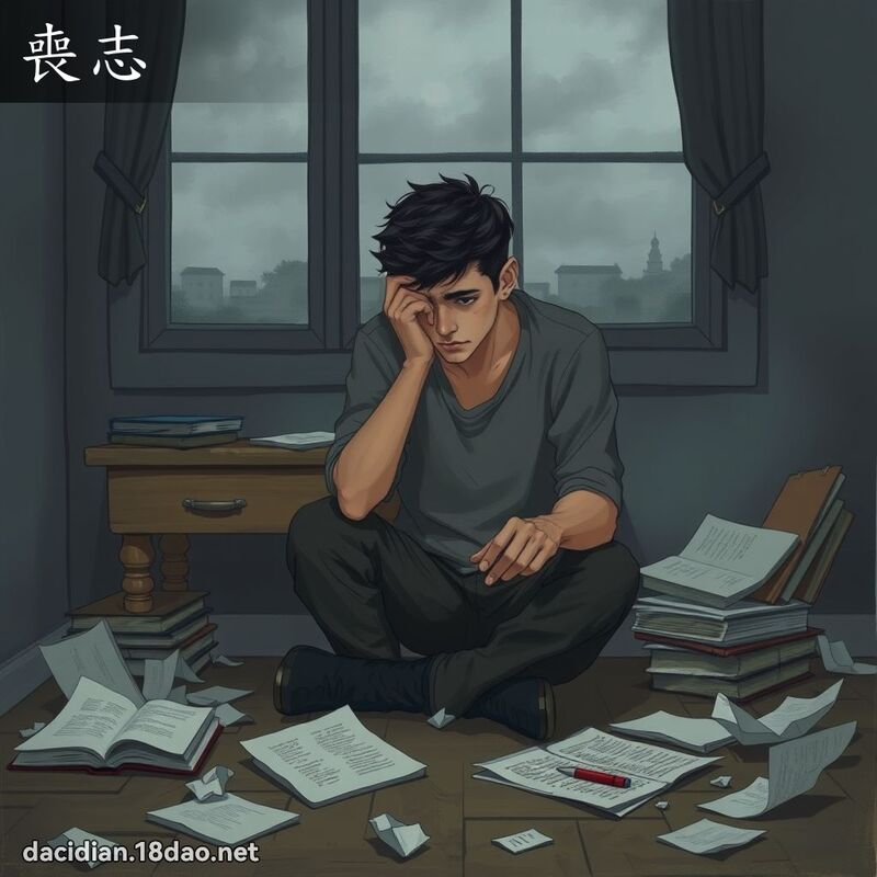丧志 - 国语大辞典配图