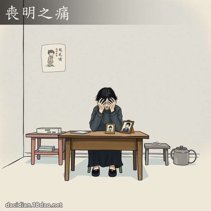 丧明之痛 - 国语大辞典配图
