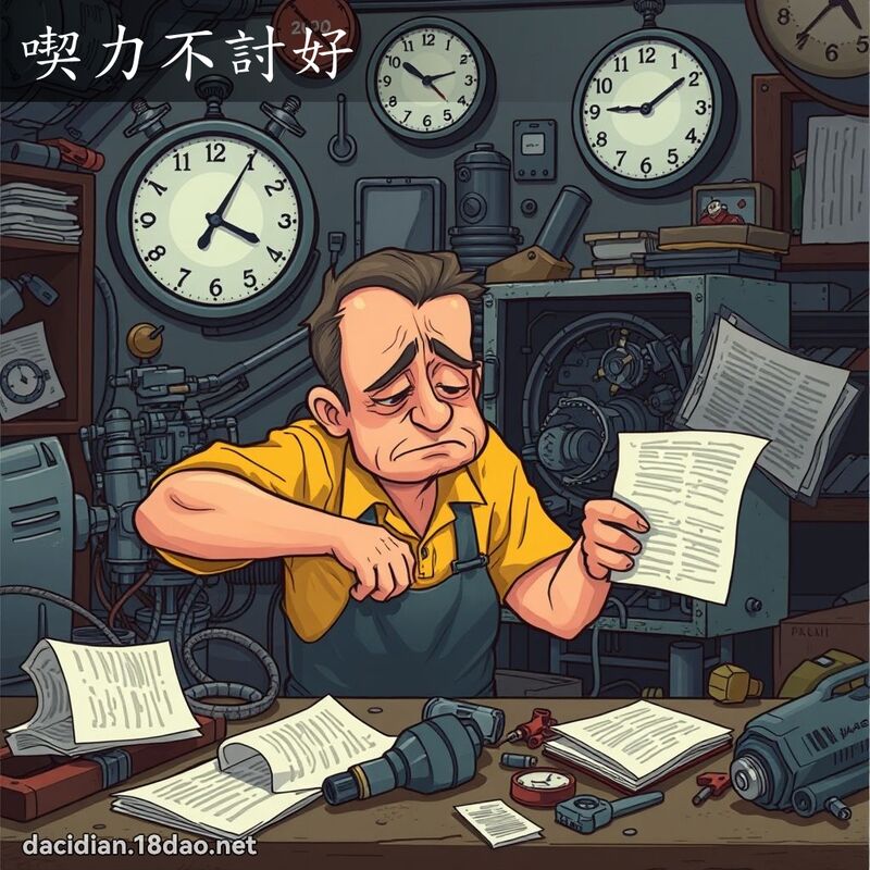 喫力不討好 - 國語大辭典配圖