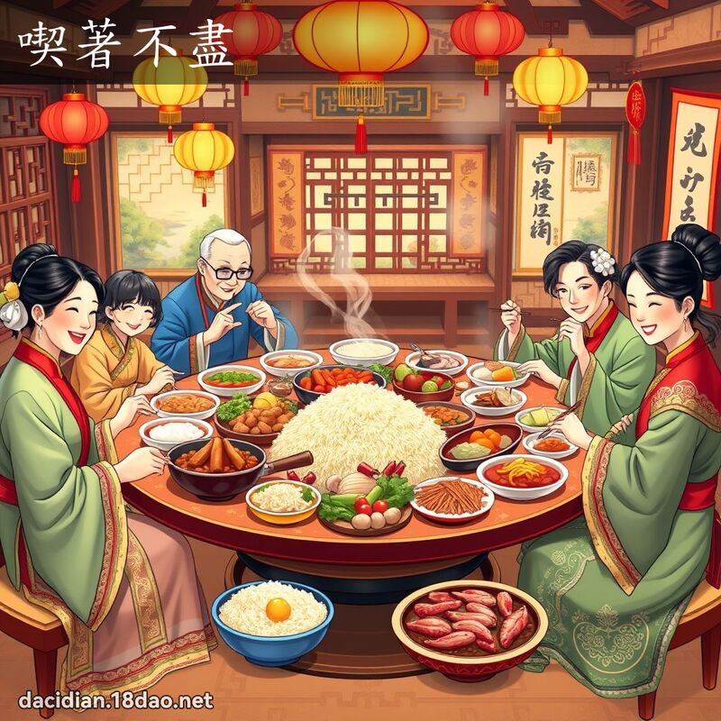 喫著不盡 - 國語大辭典配圖