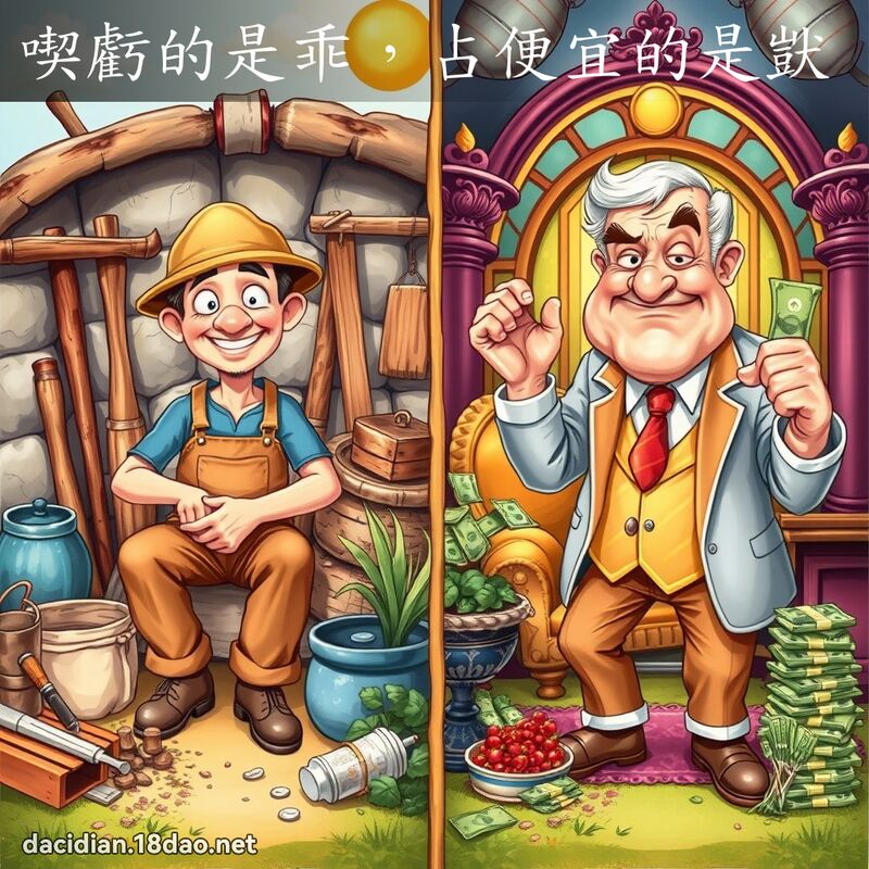 喫虧的是乖，占便宜的是獃 - 國語大辭典配圖