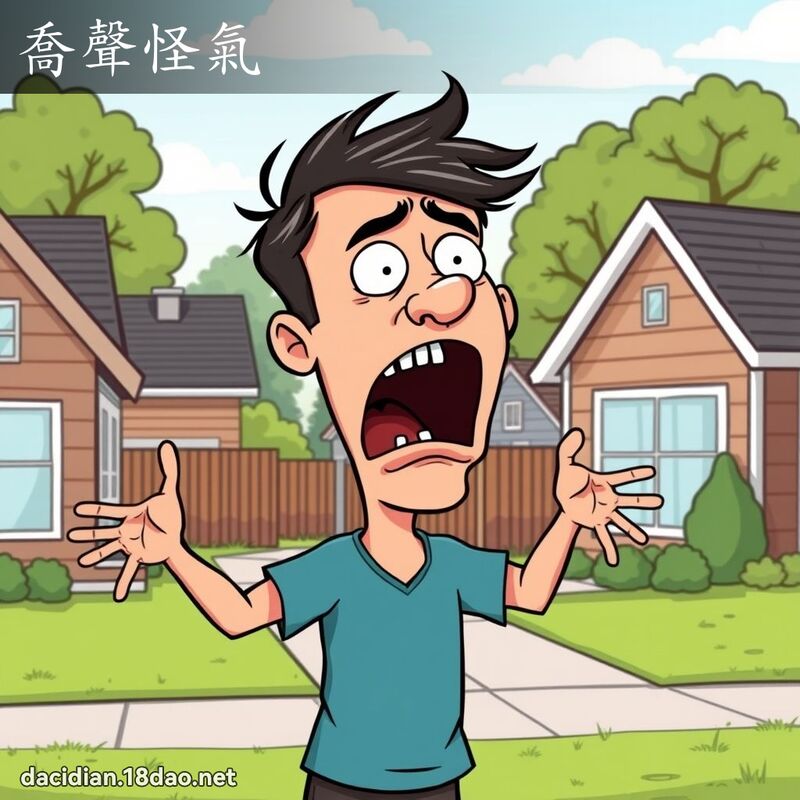 喬聲怪氣 - 國語大辭典配圖