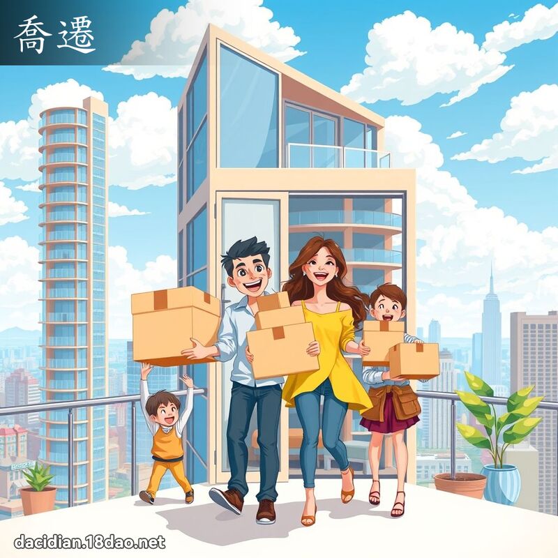乔迁 - 国语大辞典配图
