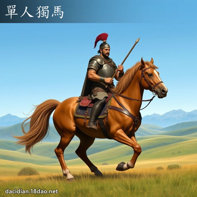 单人独马 - 国语大辞典配图