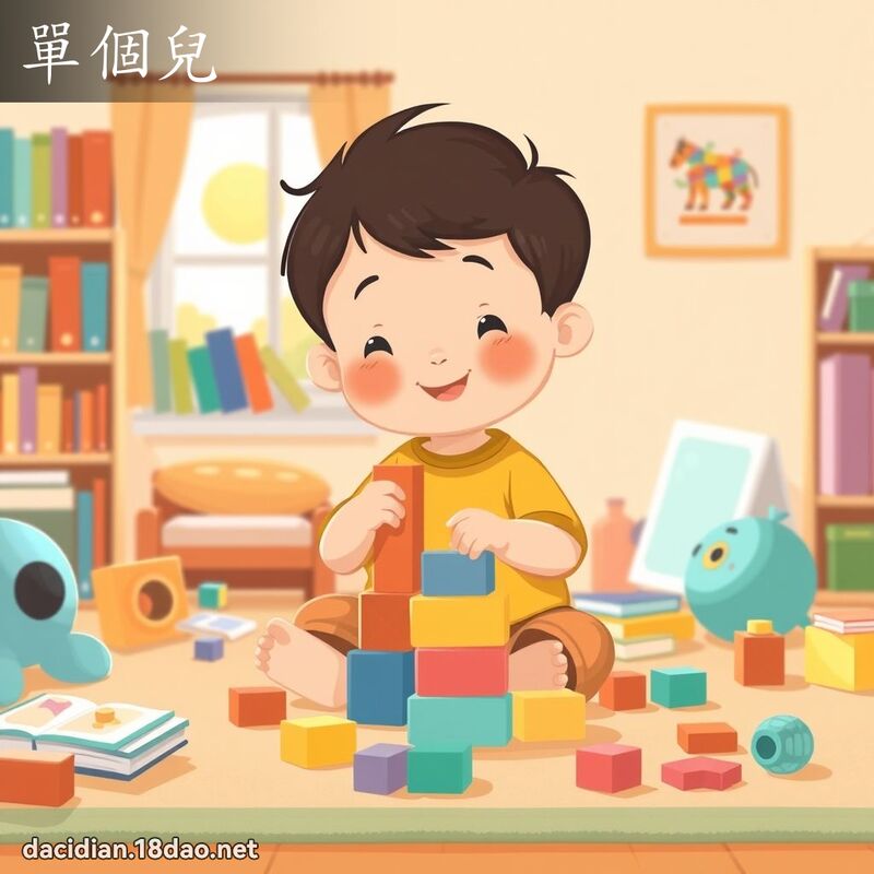 單個兒 - 國語大辭典配圖