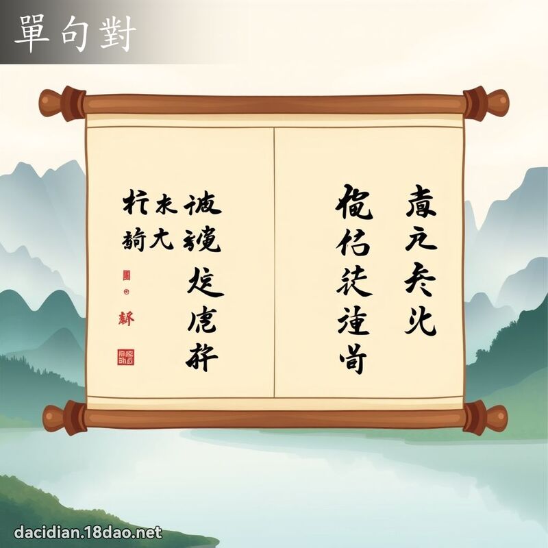 單句對 - 國語大辭典配圖