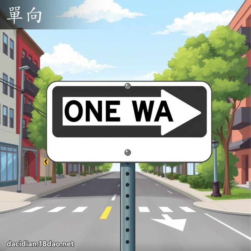 單向 - 國語大辭典配圖