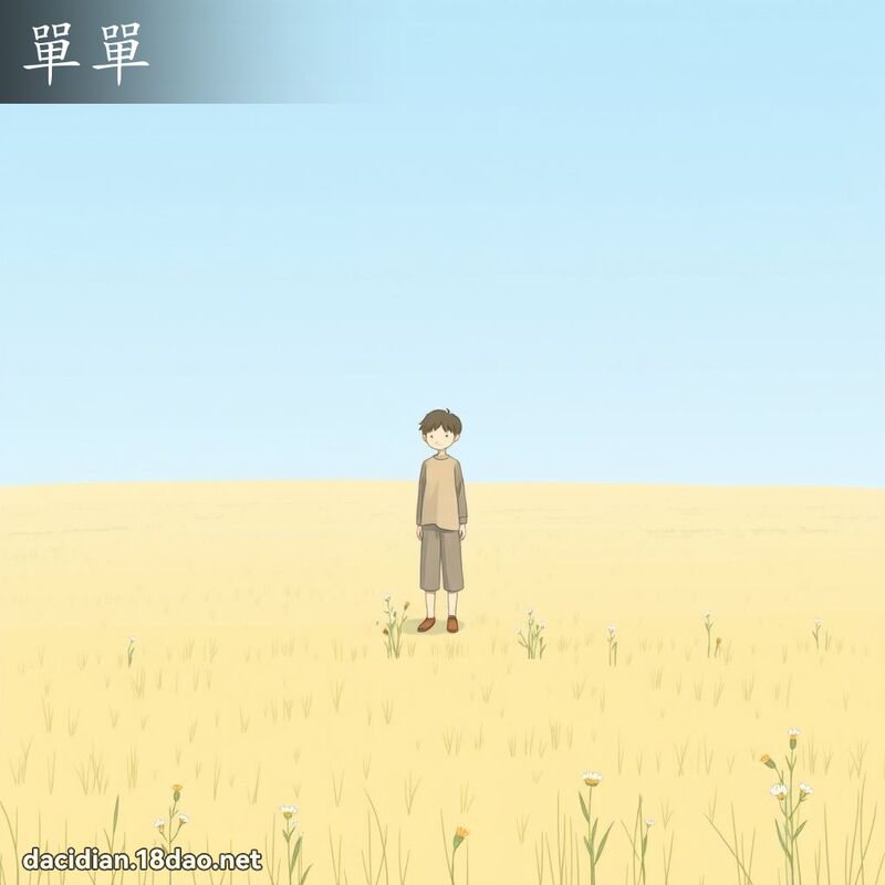 單單 - 國語大辭典配圖