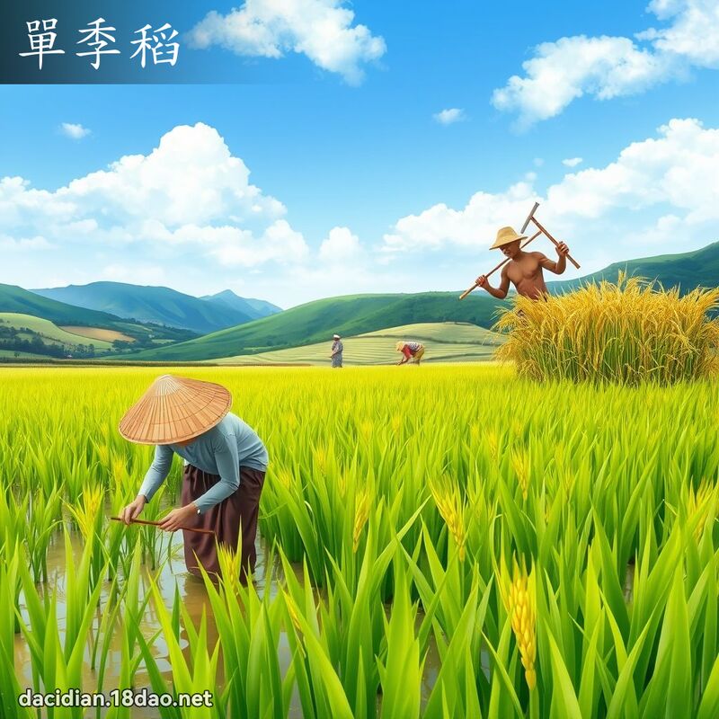 单季稻 - 国语大辞典配图