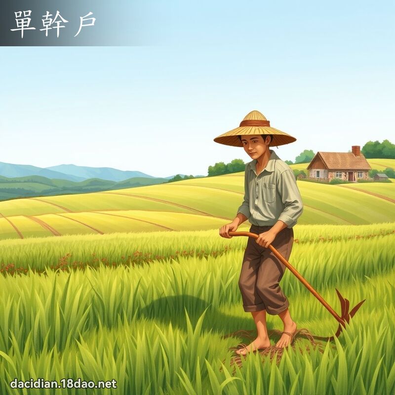 單幹戶 - 國語大辭典配圖