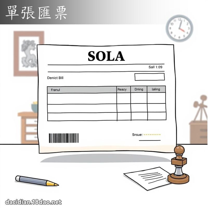 单张匯票 - 国语大辞典配图