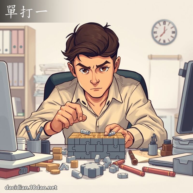 單打一 - 國語大辭典配圖