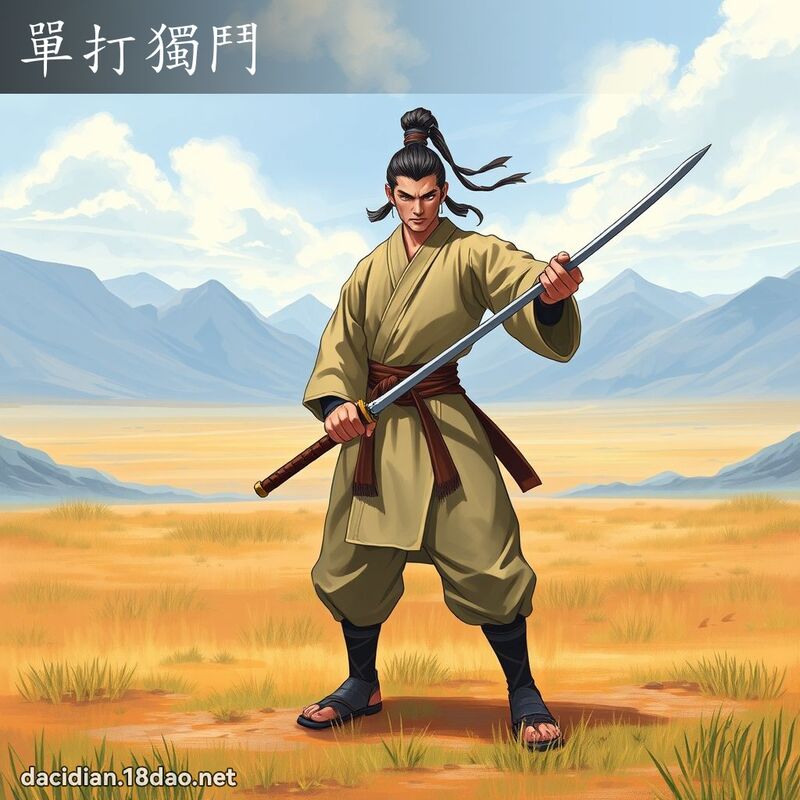 單打獨鬥 - 國語大辭典配圖